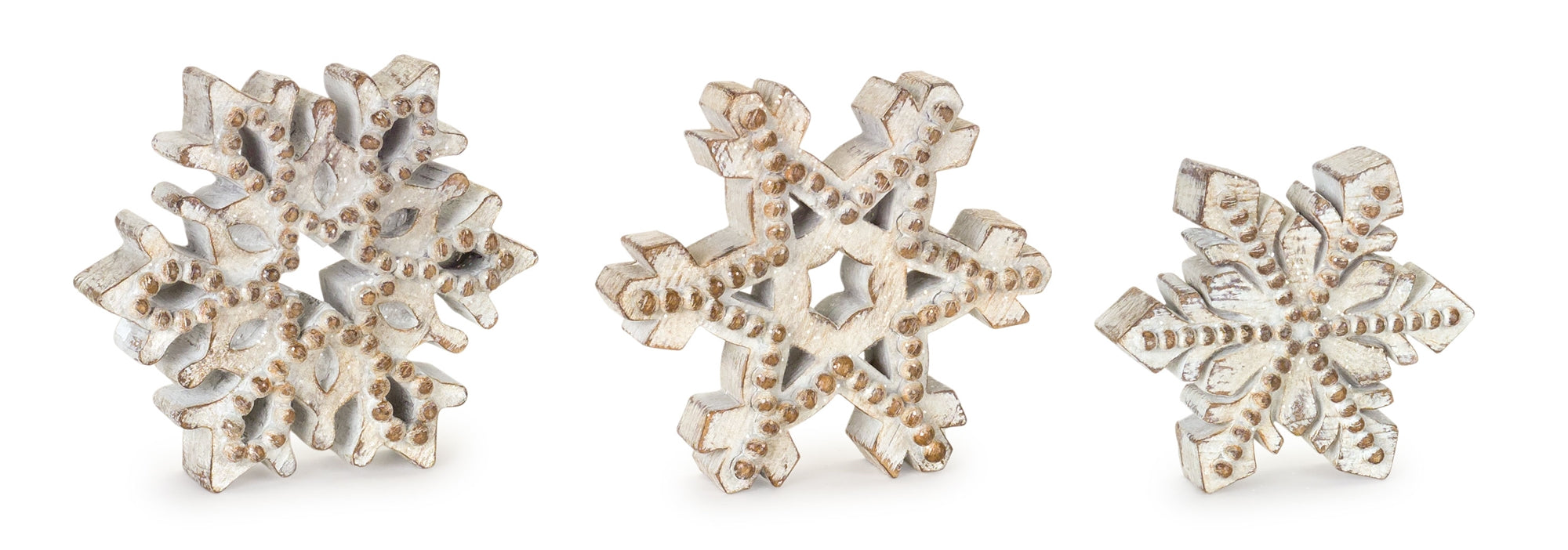 Wood Snowflake Ornaments, Set of 3 – Madcap Cottage