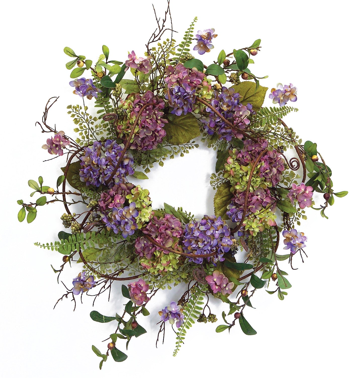 Hydrangea Wreath 22"D Cloth