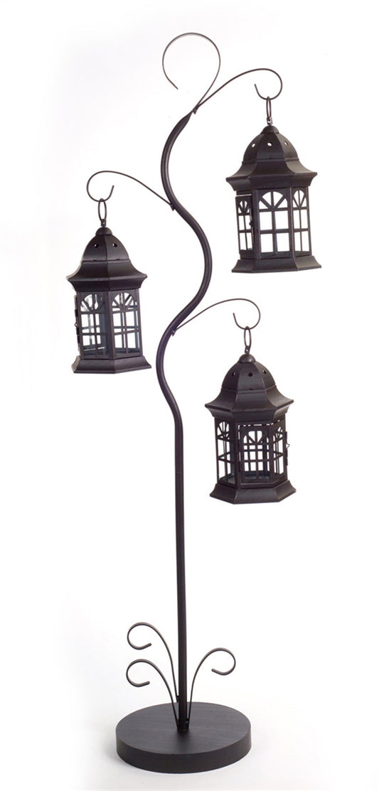 Triple Lantern Tree 51.25"H Metal