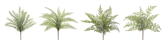 Fern Bush (Set of 12) 16"H Plastic