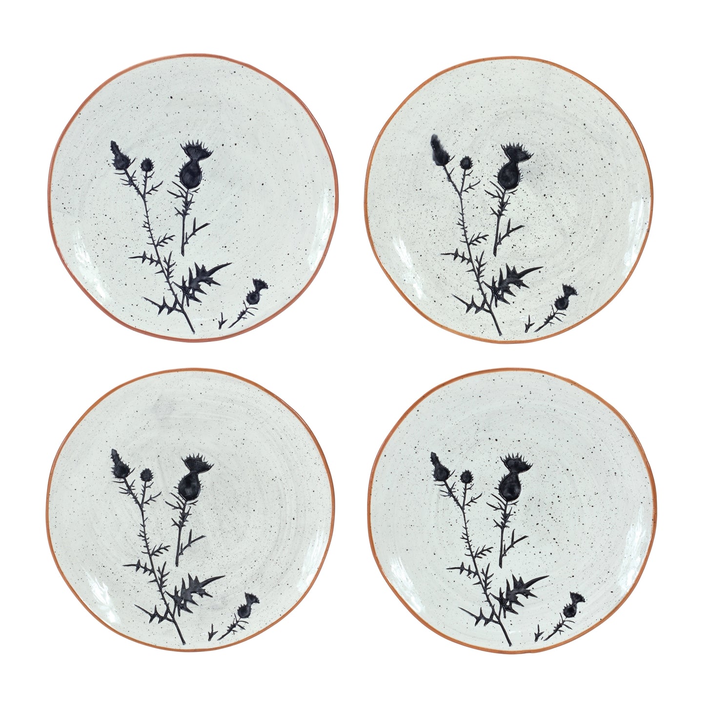 Plate (Set of 4) 8"D Ceramic