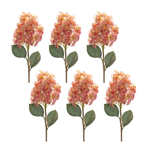 Cone Hydrangea Stem (Set of 6) 34.5"H Polyester